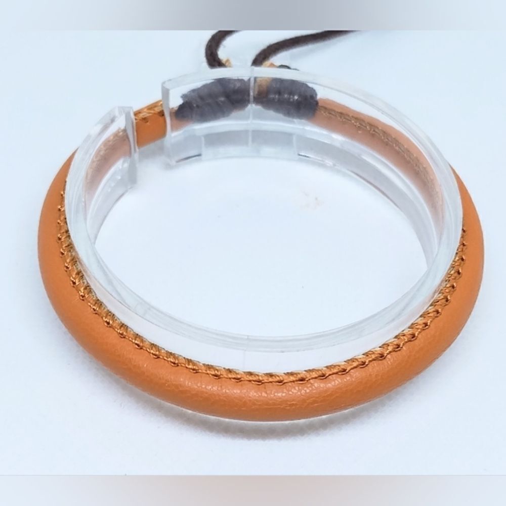 Men's leather‎ bracelet brown new e47